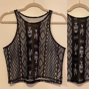 Teeki Diamond Tribe Mermaid Crop Tank Top Large ✨ Made in USA